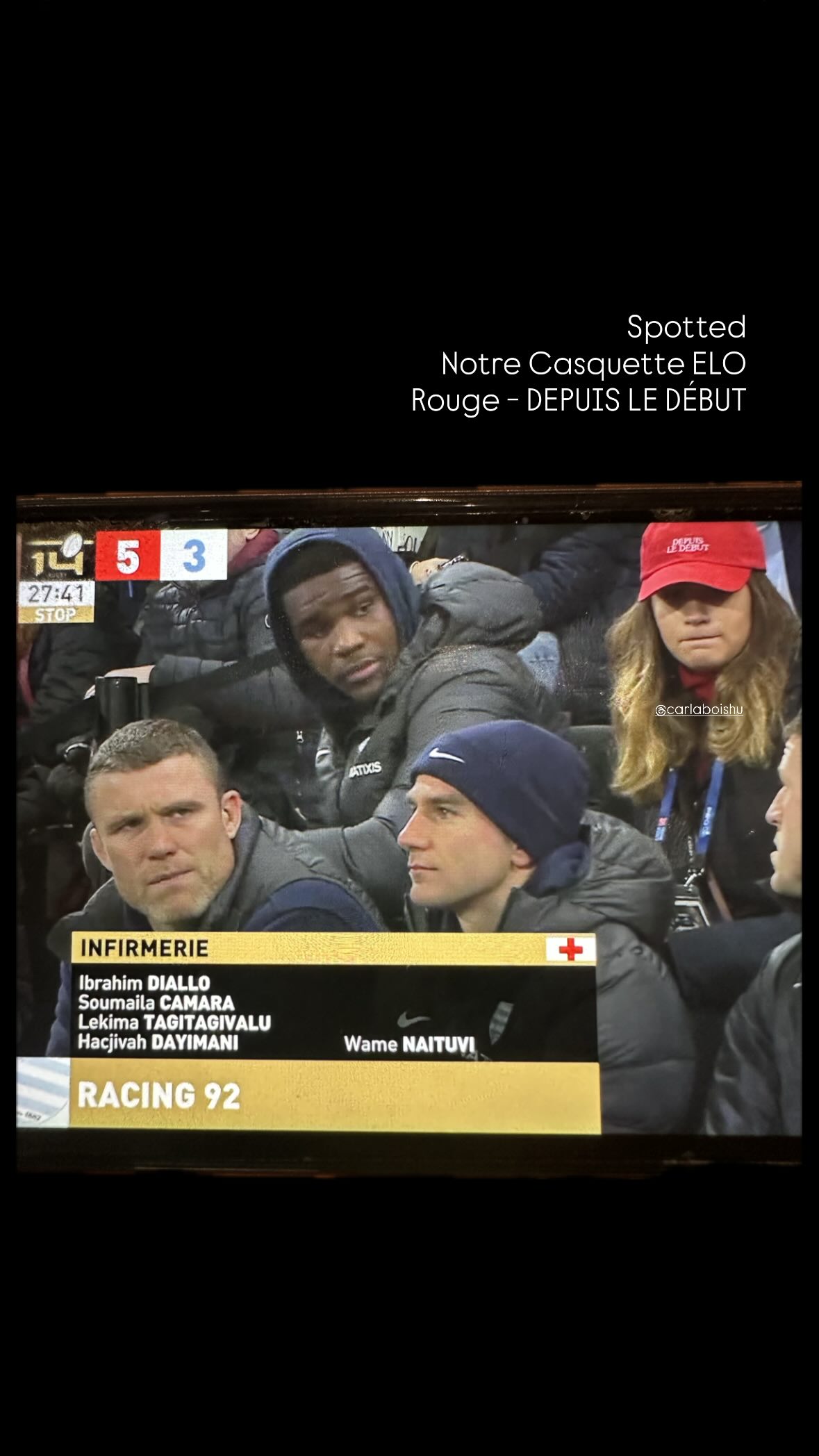 Racing 92 porte Casquette Elo - DLD - Anise Flower